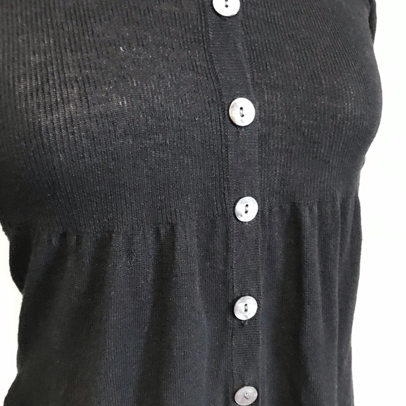 Trina Turk Long Cardigan/dress /  Size Small Black Linen blend - Picture 5 of 9